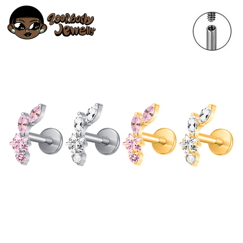 Zoor Body Jewelry - ASTM F136 Титановое Созвездие Звезда Раковина