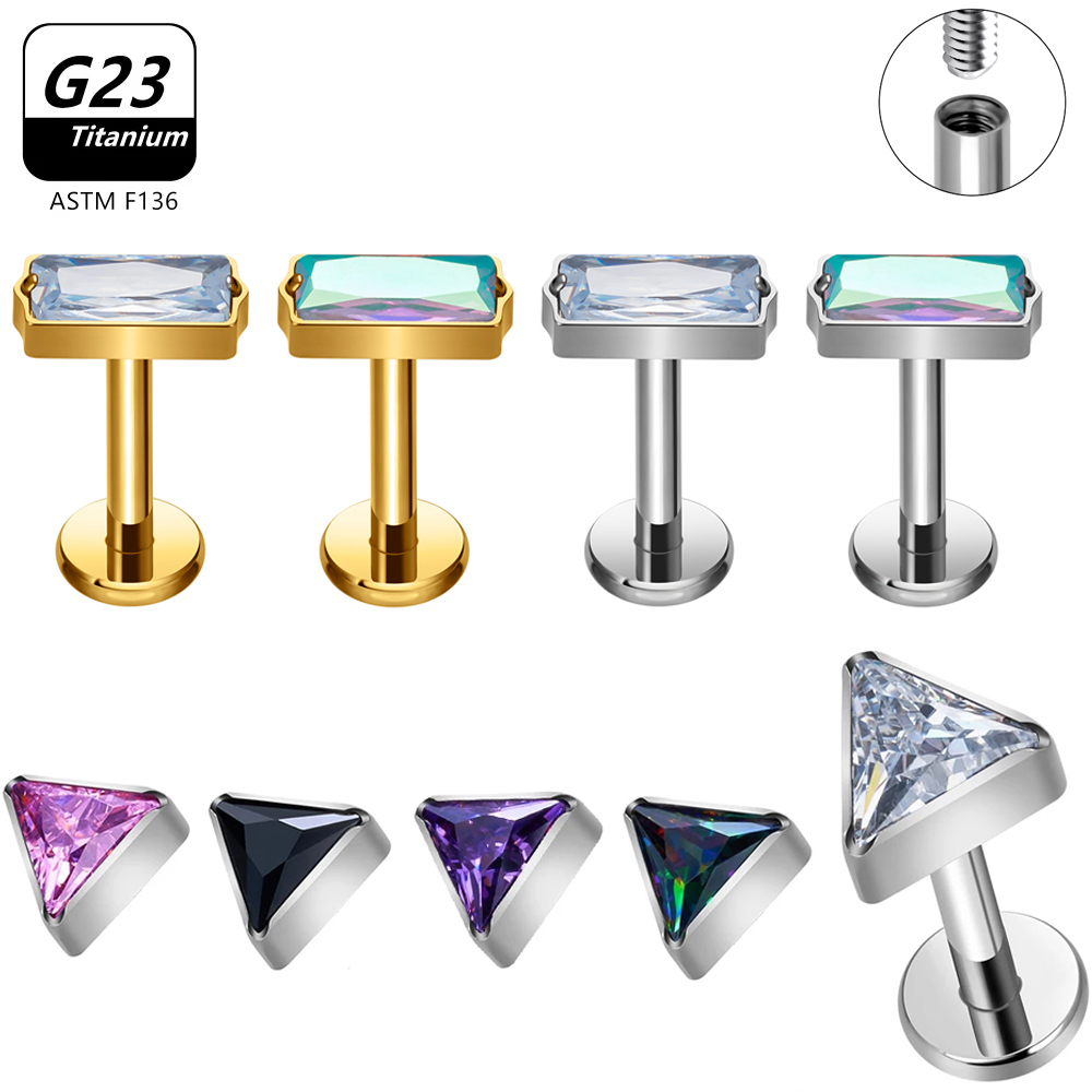 Zoor Body Jewelry - Титановые лабреты ASTM F136 с треугольным