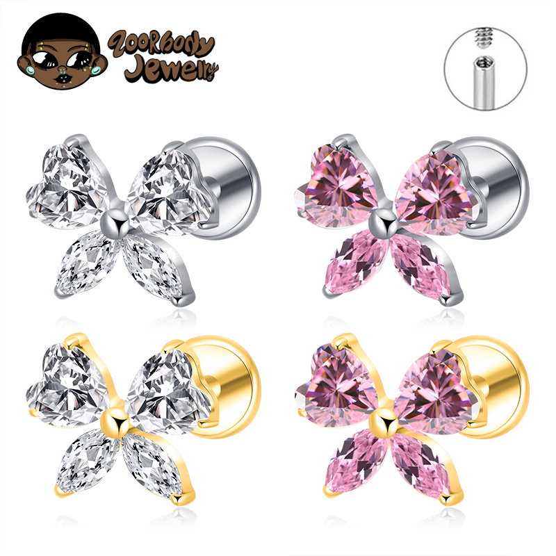 ASTM F136 Титановое сердце CZ  – обзор и цена Zoor Body Jewelry