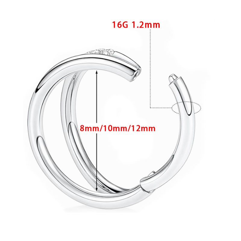 ASTM F136 Титан 16G Луна Кольц – обзор и цена Zoor Body Jewelry