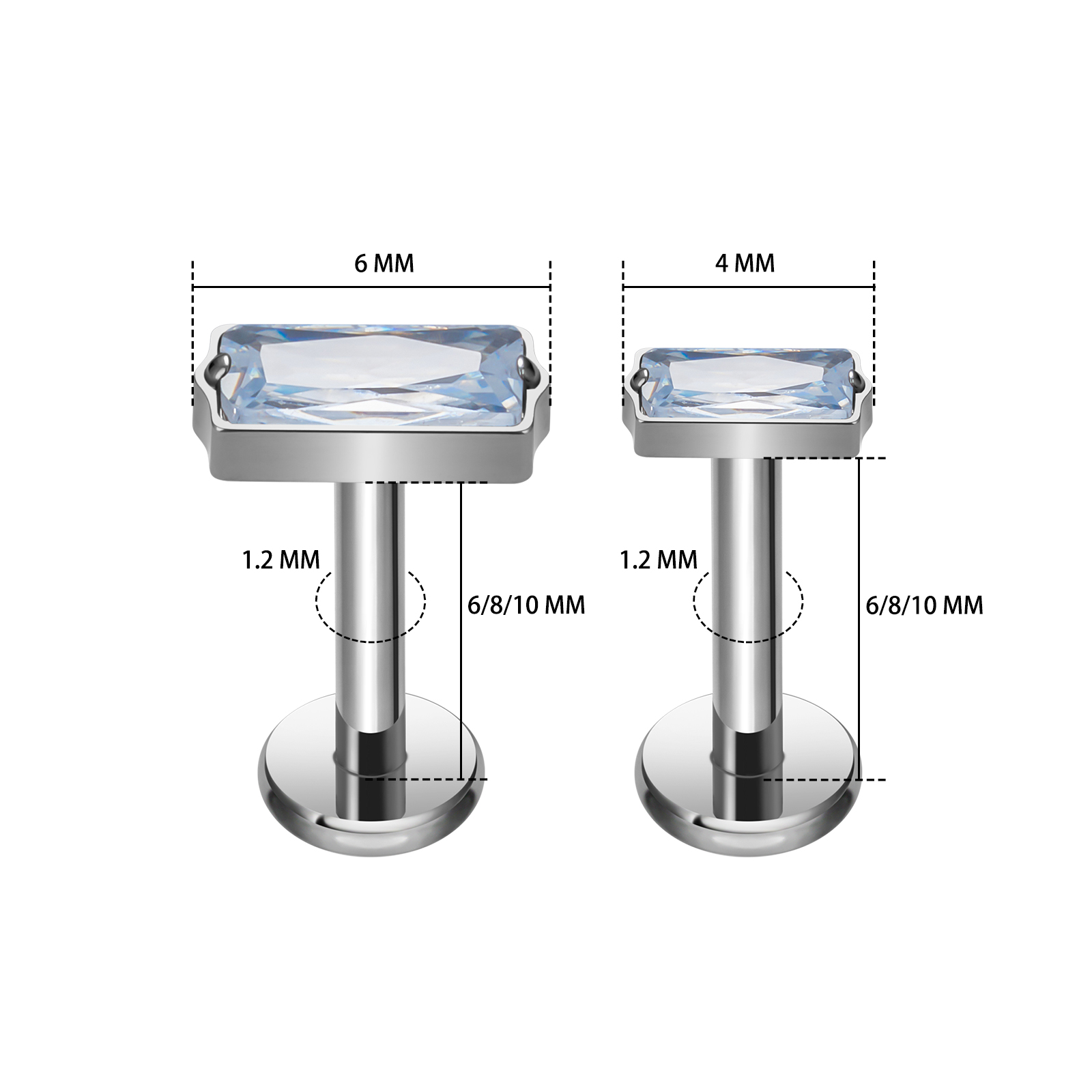 Титановые лабреты ASTM F136 с  – обзор и цена Zoor Body Jewelry