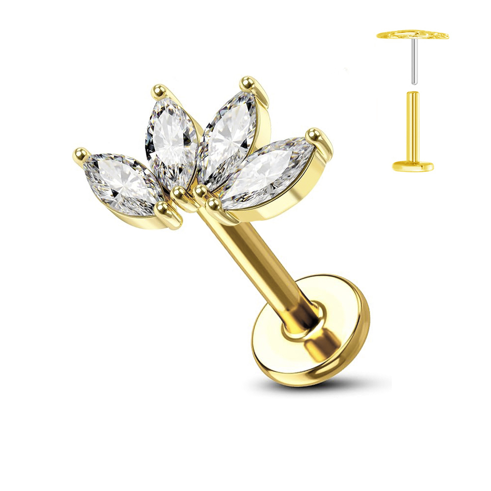 ASTM F136 G23 Титановый цветок – обзор и цена Zoor Body Jewelry
