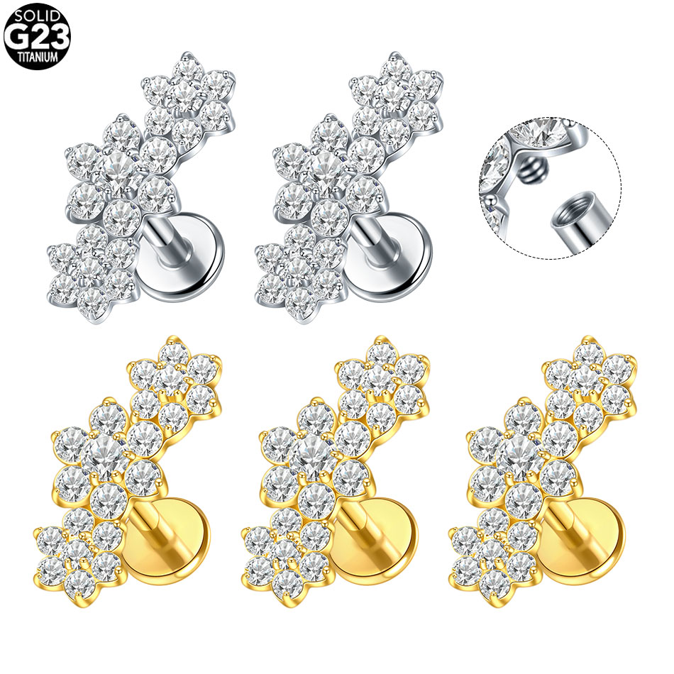 1/5 шт. титановые серьги-гвозд – обзор и цена Zoor Body Jewelry