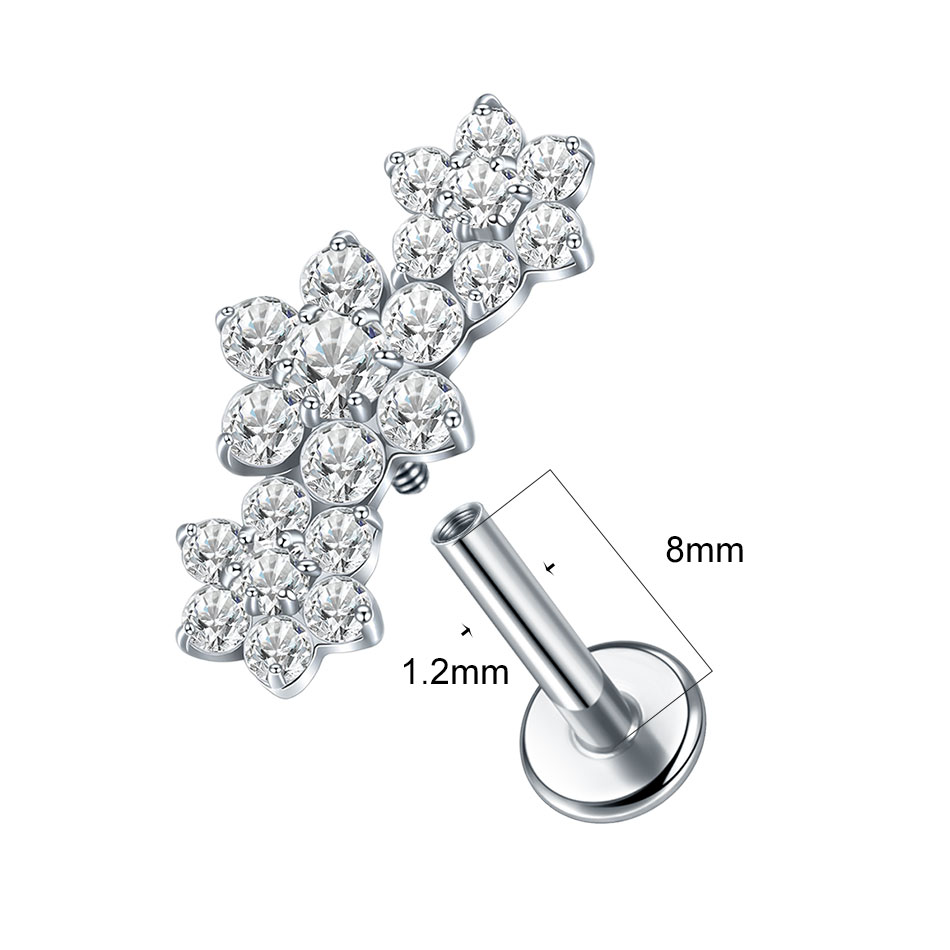 1/5 шт. титановые серьги-гвозд – обзор и цена Zoor Body Jewelry