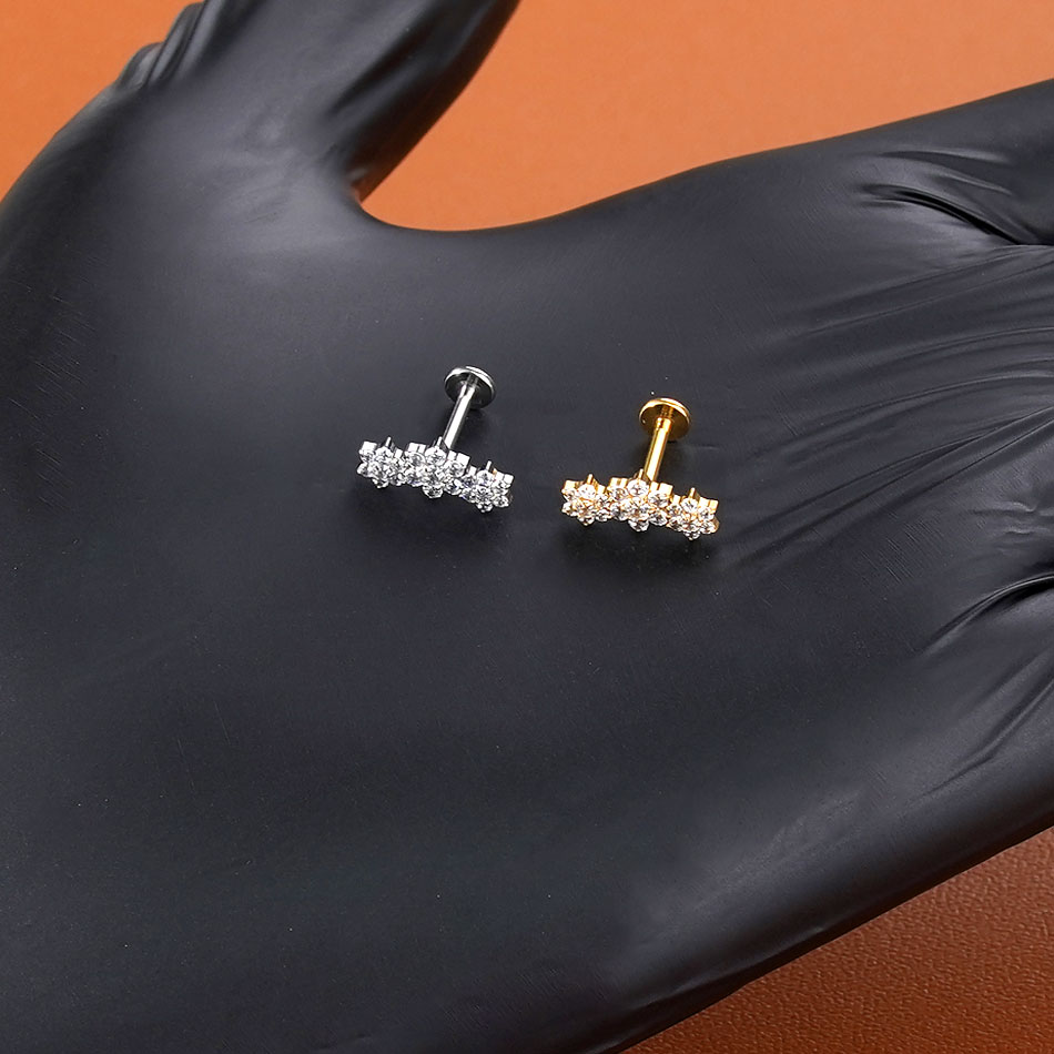 1/5 шт. титановые серьги-гвозд – обзор и цена Zoor Body Jewelry